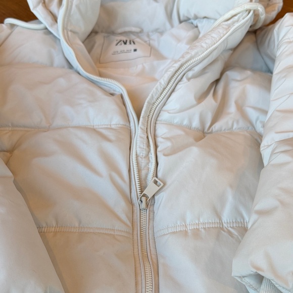 Zara Off-White PUFFER Quilted Jacket - Picture 4 of 8